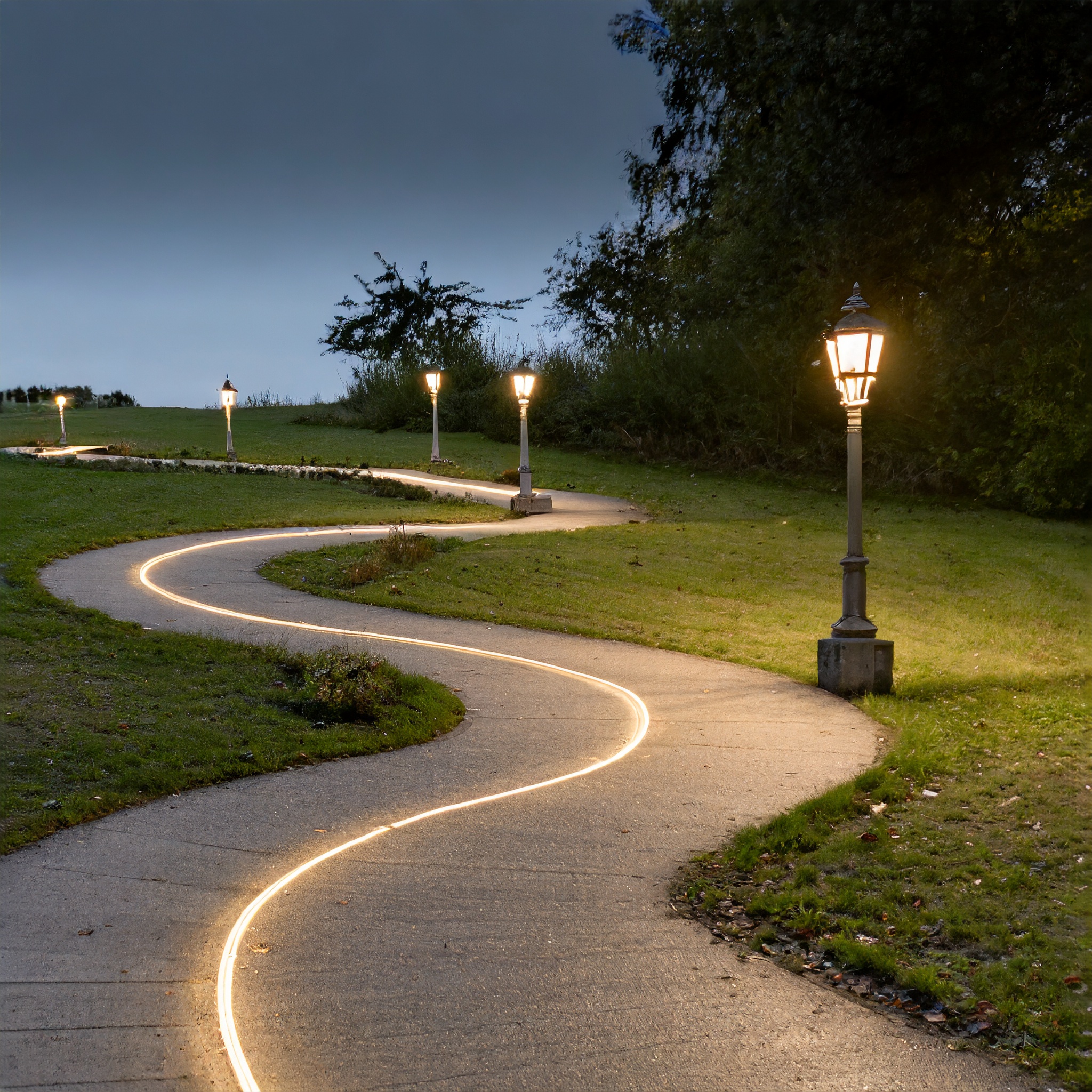 Firefly pathway lit